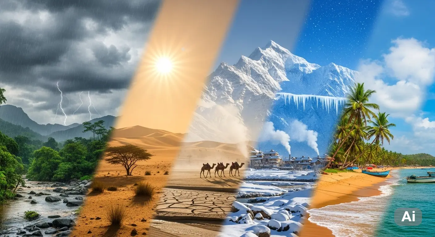 विभिन्न प्रकार के मौसम